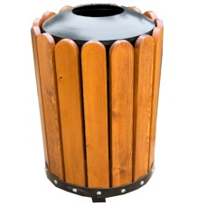Zibil qutusu Azpark APP-17, qəhvəyi, şam ağacı/metal, 63x38 sm