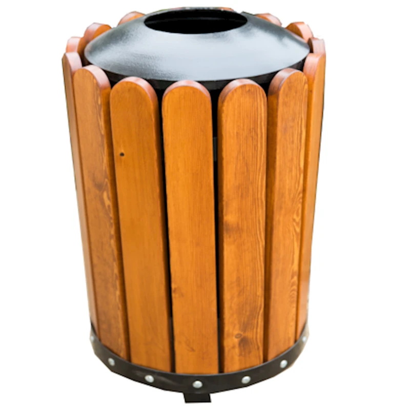 Мусорная урна Azpark APP-17, коричневая, сосна/металл, 63x38 см Мусорная урна Azpark APP-17, коричневая, сосна/металл, 63x38 см