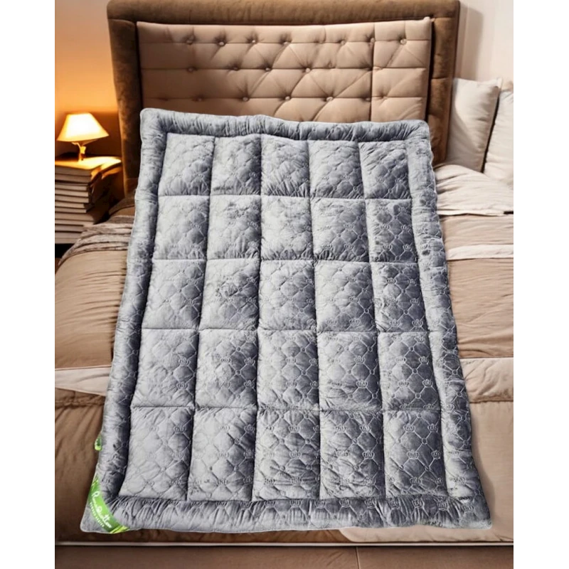 Матрас Luxe Cotton, 100x200 см, велюр, серый