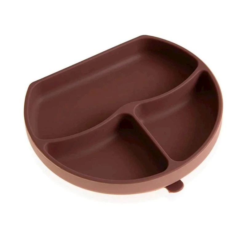 Boşqab Babyjem Mocha, 19х17 sm, silikon, 6+ ay, qəhvəyi Boşqab Babyjem Mocha, 19х17 sm, silikon, 6+ ay, qəhvəyi