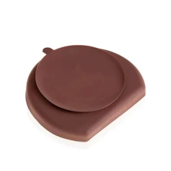 Тарелка Babyjem Mocha, 19х17 см, силикон, 6+ мес, коричневая