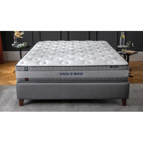 Двусторонний матрас Yataş Cool & Wool Hybrid, односпальный, трикотаж, белый, 120x200 см Двусторонний матрас Yataş Cool & Wool Hybrid, односпальный, трикотаж, белый, 120x200 см