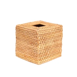 Салфетница Hom-me плетеная, ротанг, 16x16x16 см, коричневая