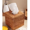 Салфетница Hom-me плетеная, ротанг, 16x16x16 см, коричневая Салфетница Hom-me плетеная, ротанг, 16x16x16 см, коричневая