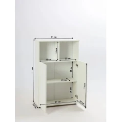 Комод, 111x25x71 см, ЛДСП, белый Комод, 111x25x71 см, ЛДСП, белый