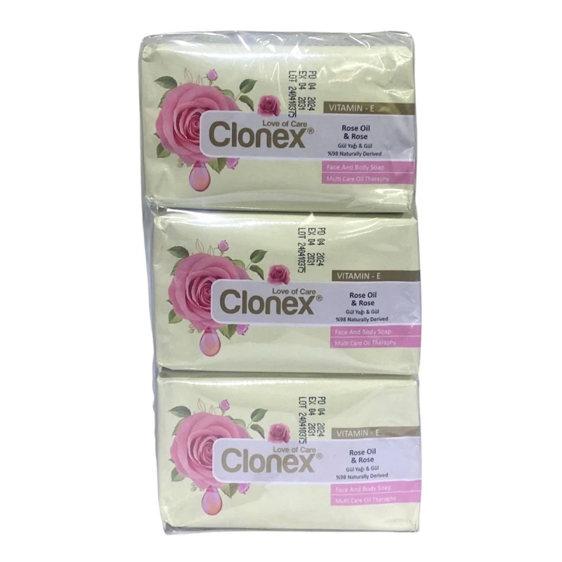 Туалетное мыло Clonex Love of Care Rose Oil & Rose, 90 г Туалетное мыло Clonex Love of Care Rose Oil & Rose, 90 г