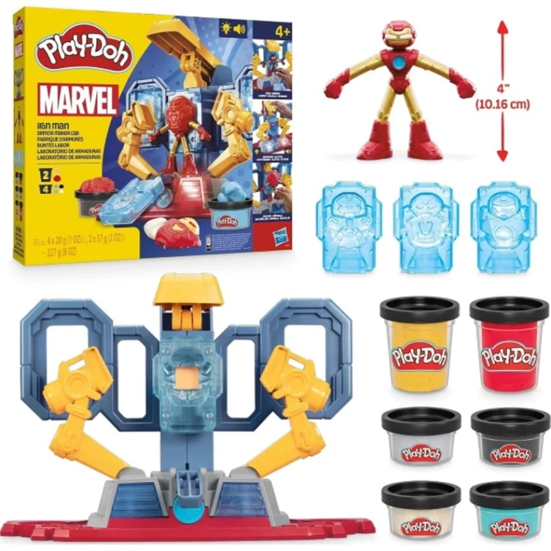 Игровой набор Hasbro Play-doh Marvel Iron Man Armor Maker Lab, 4+ лет Игровой набор Hasbro Play-doh Marvel Iron Man Armor Maker Lab, 4+ лет