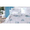 Комплект постельного белья Yataş Onie пододеяльник 160x220, простыня 180x240, наволочки 50x70, односпальный, белый/голубой