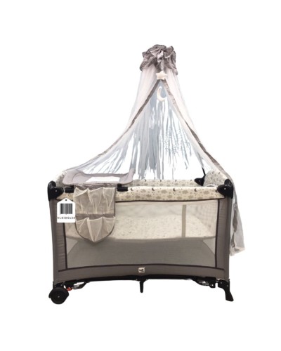 Manej-çarpayı Cool Baby VL-KIDS-134, qəhvəyi, 120х60х75 sm