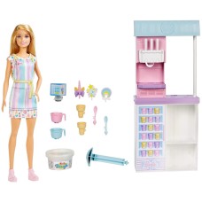 Oyun dəsti Mattel Barbie You Can Be Anything Ice Cream Shop HCN46, 29 sm, 4+ yaş