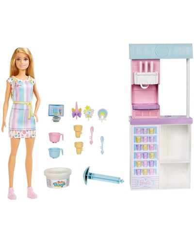 Oyun dəsti Mattel Barbie You Can Be Anything Ice Cream Shop HCN46, 29 sm, 4+ yaş