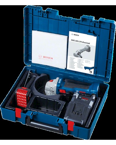 Akkumulyatorlu künclü cilalama maşını Bosch GWS 180 Li (1x4Ah)