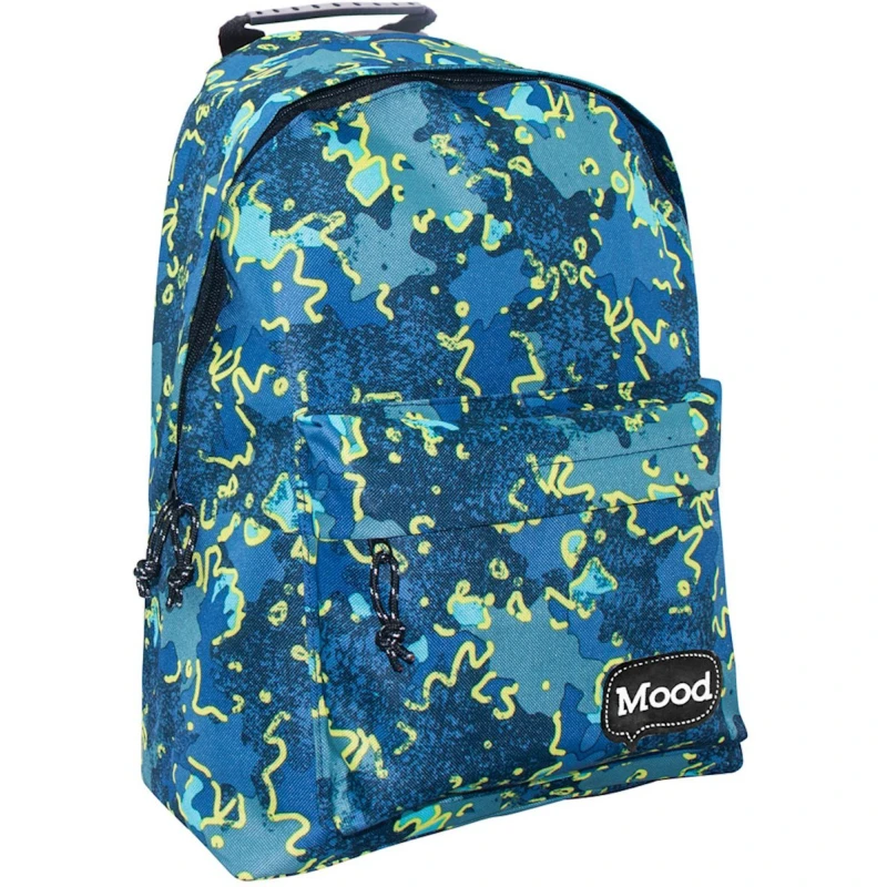 Школьный рюкзак Mood 580439 с узорами, текстиль, разноцветный, унисекс, 35x15x40 см