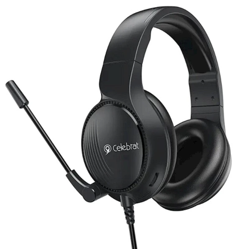 Проводные наушники-гарнитура Celebrat Gm-5 Black Проводные наушники-гарнитура Celebrat Gm-5 Black