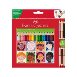 Набор цветных карандашей Faber-Castell Children of the World 511515, 27 шт