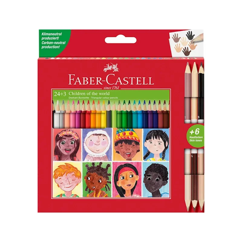 Набор цветных карандашей Faber-Castell Children of the World 511515, 27 шт