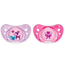 Əmziklər dəsti Chicco Physio Air Pink, 6-16 ay, lateks, 2 əd, çəhrayı