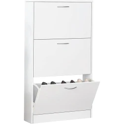 Тумба для обуви Art Mebel, ЛДСП, белая, 30х50х110 см Тумба для обуви Art Mebel, ЛДСП, белая, 30х50х110 см