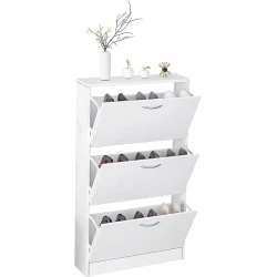 Тумба для обуви Art Mebel, ЛДСП, белая, 30х50х110 см Тумба для обуви Art Mebel, ЛДСП, белая, 30х50х110 см