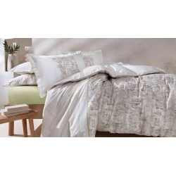 Yataq dəsti Yataş Mandy yorğan üzü 200x220, mələfə 240x260, yastıq üzü 50x70, ikinəfərlik, bej