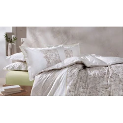 Yataq dəsti Yataş Mandy yorğan üzü 200x220, mələfə 240x260, yastıq üzü 50x70, ikinəfərlik, bej