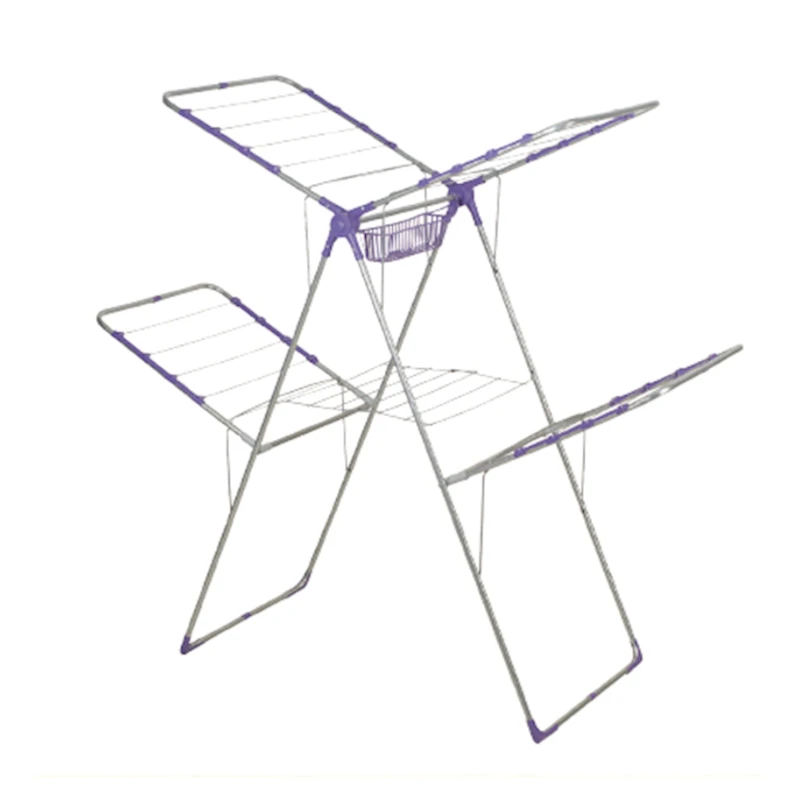 Сушилка для белья Cingillioglu Linda CC-805, серая/фиолетовая Сушилка для белья Cingillioglu Linda CC-805, серая/фиолетовая