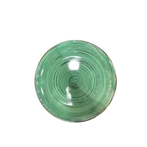 Тарелка обеденная Danny Home SEE324, круглая, зеленая, 28 см Тарелка обеденная Danny Home SEE324, круглая, зеленая, 28 см