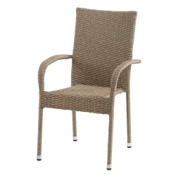 Садовый стул JYSK Gudhjem, полираттан, бежевый, 55x63x94 см Садовый стул JYSK Gudhjem, полираттан, бежевый, 55x63x94 см