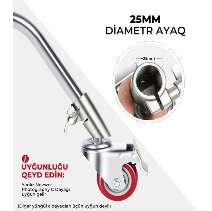 Набор роликовых колес Neewer 75 мм, 3 шт