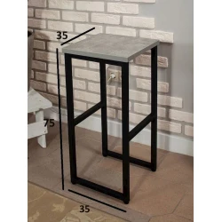 Барный стул BBeton, 75х35х35 см, серый Барный стул BBeton, 75х35х35 см, серый