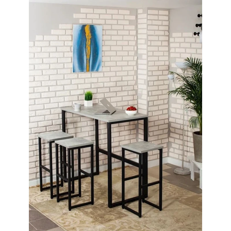 Барный стул BBeton, 75х35х35 см, серый Барный стул BBeton, 75х35х35 см, серый