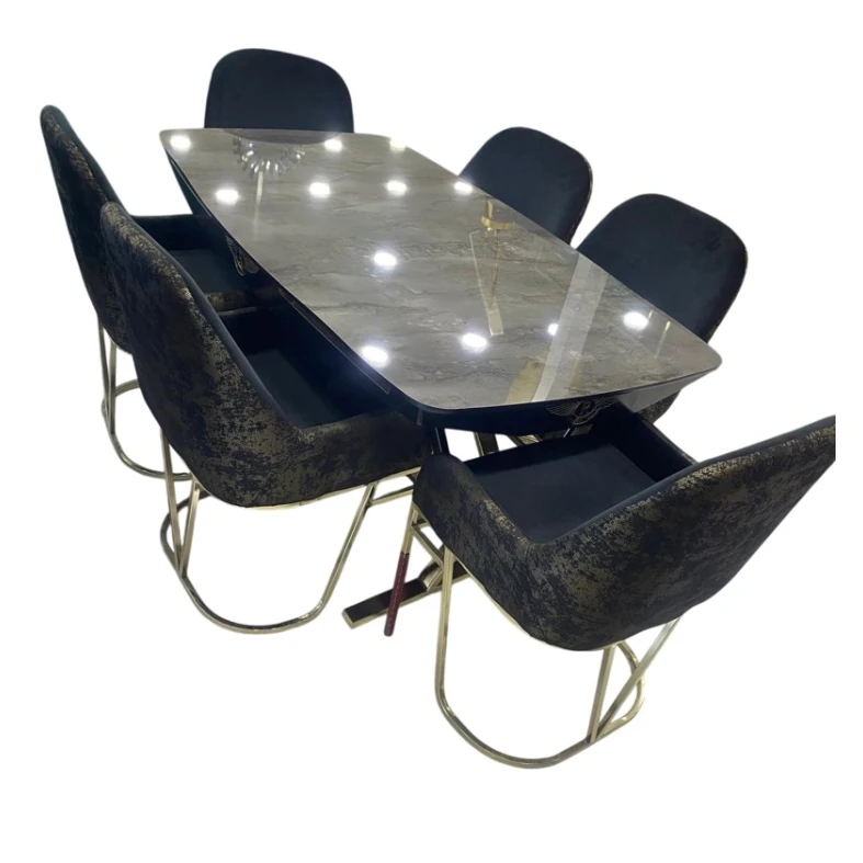 Комплект обеденный стол и стулья SR-11, синий/серый Комплект обеденный стол и стулья SR-11, синий/серый