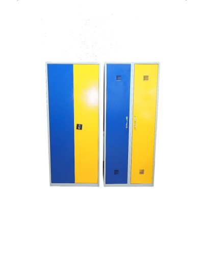 Metal dolab 4210002, 190x80x40 sm, sarı/mavi
