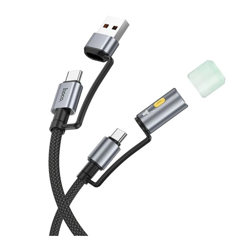 Кабель USB Hoco U138 USB-C to USB-C Black Кабель USB Hoco U138 USB-C to USB-C Black