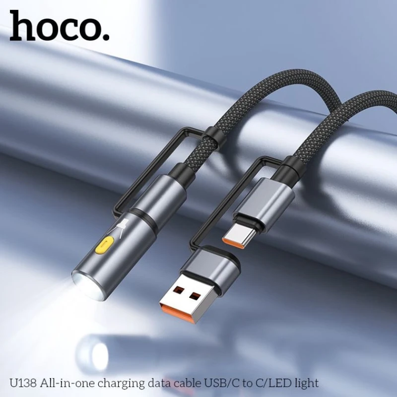 Кабель USB Hoco U138 USB-C to USB-C Black Кабель USB Hoco U138 USB-C to USB-C Black