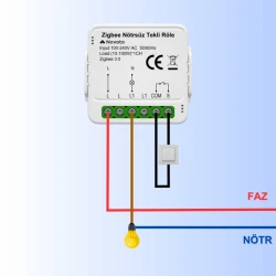 Умное реле ZigBee Novato Tuya Mini для управления освещением (без нейтрали) - ZNR-01