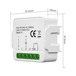 Умное реле ZigBee Novato Tuya Mini для управления освещением (без нейтрали) - ZNR-01