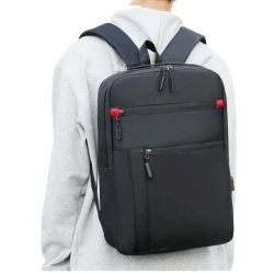 Məktəbli bel çantası Banyanu 320321322, poliester, qara, 40x28x15 sm