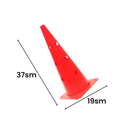 Тренировочный конус 1599/1, 19x37 см, красный