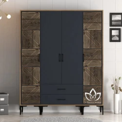 Шкаф ZARR209, ламинат, серый/коричневый, 160x201.4 см Шкаф ZARR209, ламинат, серый/коричневый, 160x201.4 см