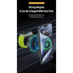 Автомобильный держатель телефона с беспроводной зарядкой D14 2-в-1 15 Вт Автомобильный держатель телефона с беспроводной зарядкой D14 2-в-1 15 Вт