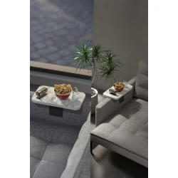 Журнальный столик Zigon Sehpa DD-05, ДСП/металл, бежевый, 34x34x10 см