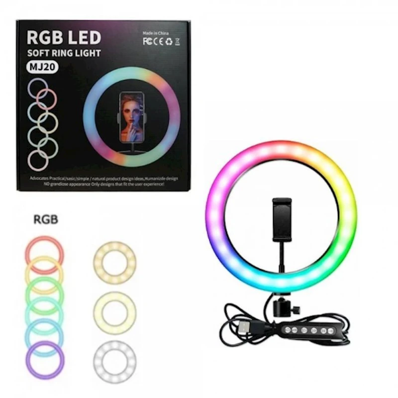Кольцевая LED лампа Lakreon RGB LED Soft Ring Light MJ20 Кольцевая LED лампа Lakreon RGB LED Soft Ring Light MJ20