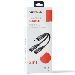Переходник Euroacs EU-P360 Type-C to 2 Type-C
