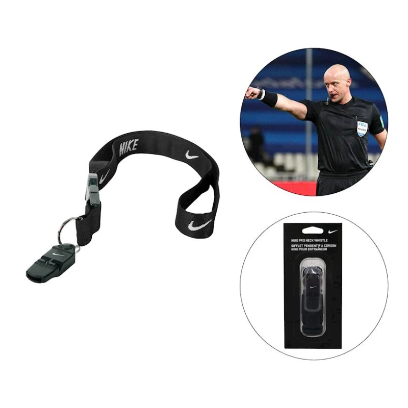 Свисток Nike Pro, текстиль/АБС пластик, черный
