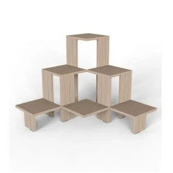 Стеллаж, 55x68x68 см, ЛДСП, сомонна Стеллаж, 55x68x68 см, ЛДСП, сомонна