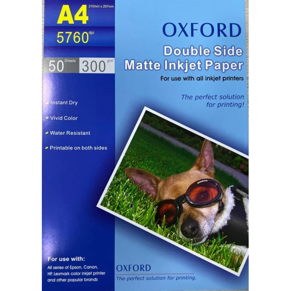 Фотобумага Oxford, A4, 300 gsm, 50 листов Фотобумага Oxford, A4, 300 gsm, 50 листов