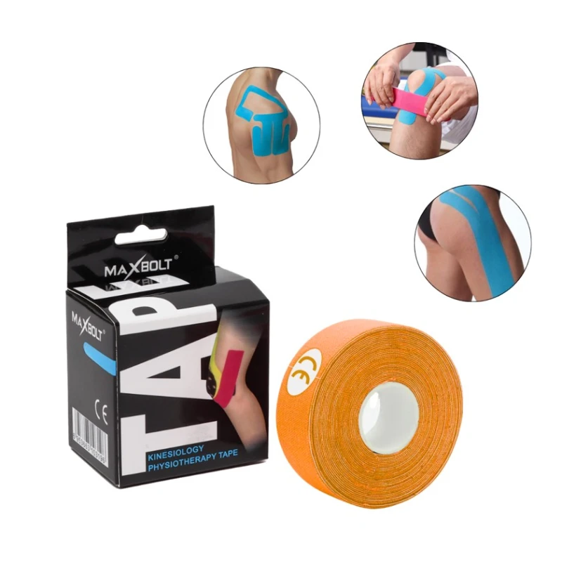 Кинезио тейп Max Bolt, 500x500x2.5 см, оранжевый Кинезио тейп Max Bolt, 500x500x2.5 см, оранжевый