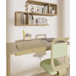 Полка настенная Art Mebel 10, ламинат, 45х145х20 см, бежевая Полка настенная Art Mebel 10, ламинат, 45х145х20 см, бежевая