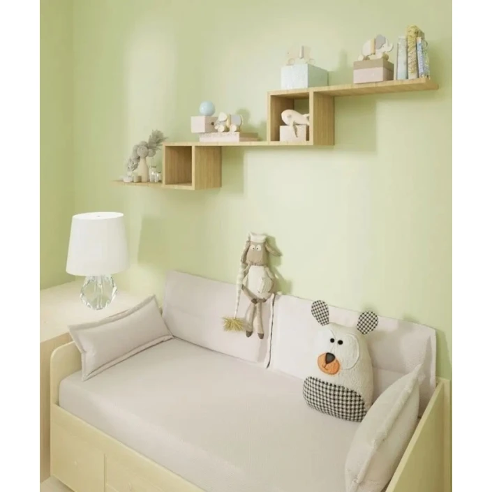 Полка настенная Art Mebel 10, ламинат, 45х145х20 см, бежевая Полка настенная Art Mebel 10, ламинат, 45х145х20 см, бежевая